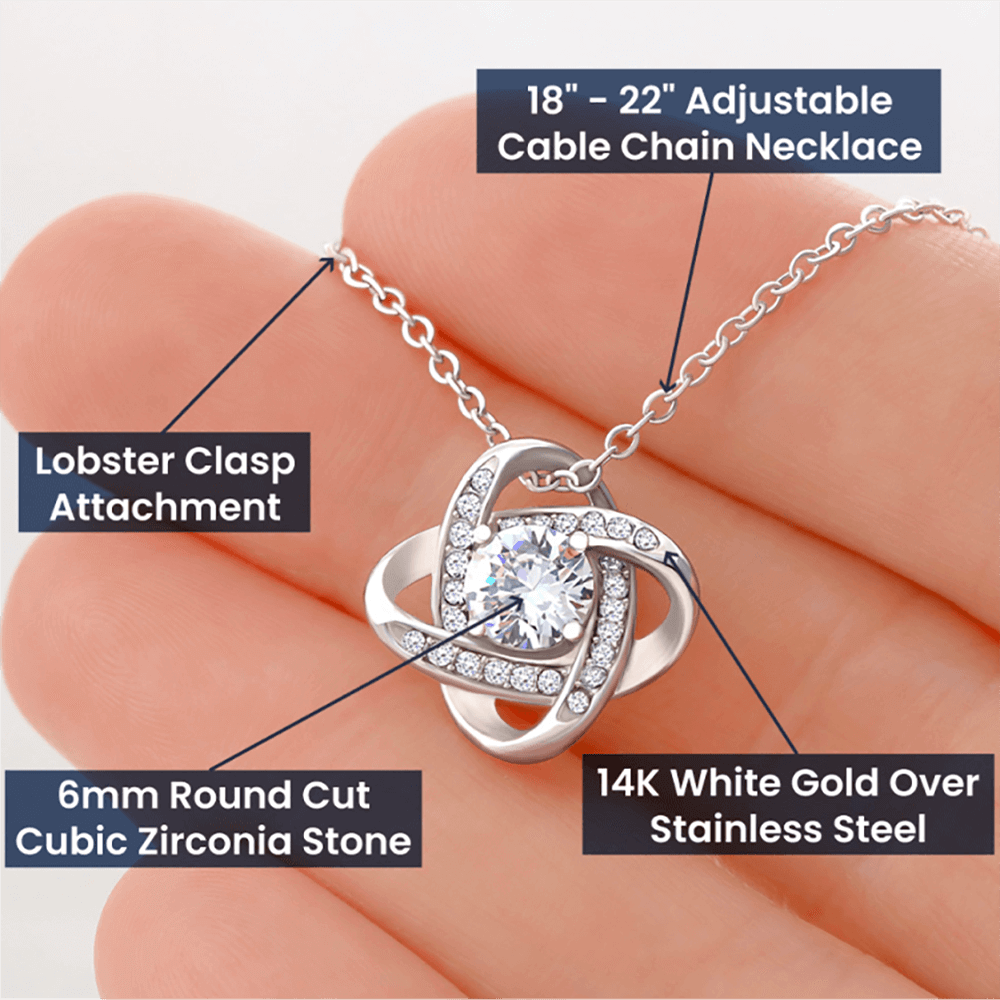 to my wife last everything love knot necklace	