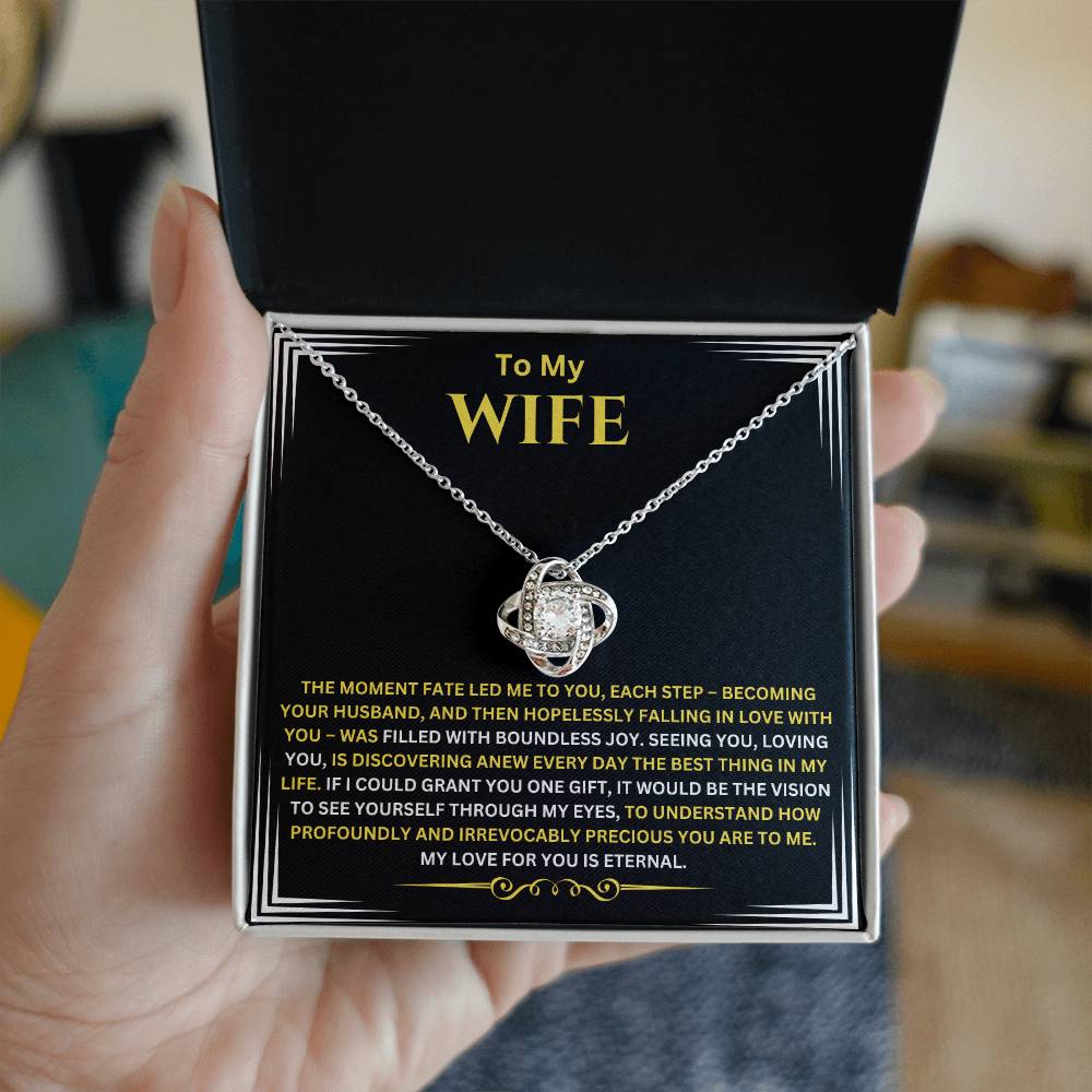 to my future wife love knot necklace	