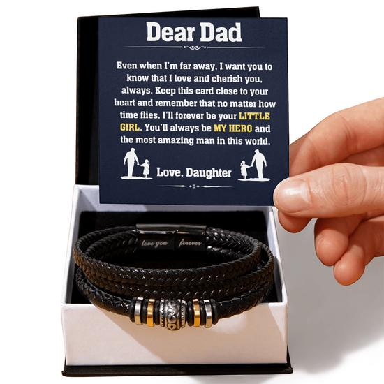 Dear Dad- Forever Your Little Girl- Bracelet