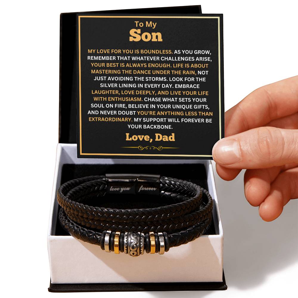 to my son love you forever bracelet	