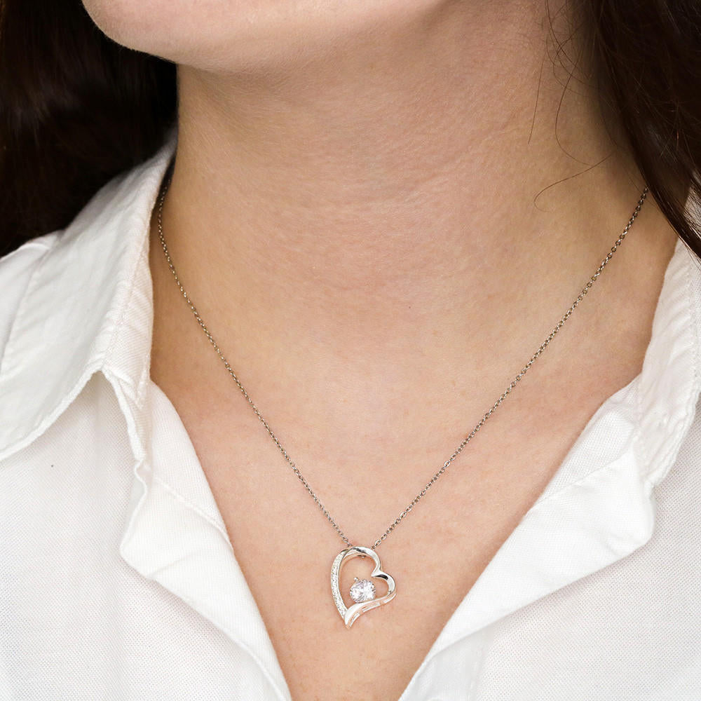 To My Granddaughter - Braver, Stronger and Smarter - Forever Love Necklace